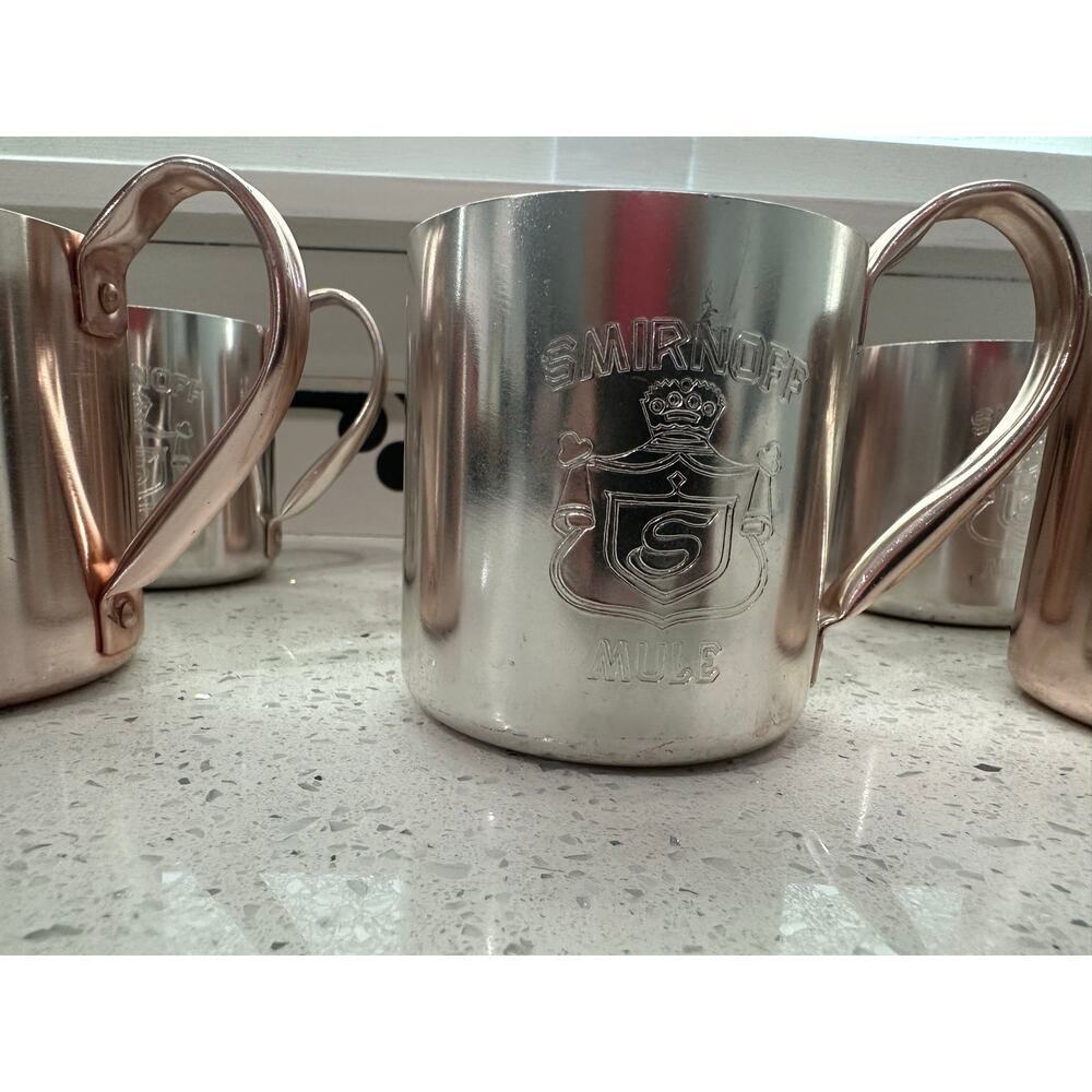 Vintage Smirnoff Mule Copper Moscow Mule Mugs - Set of 6, - Picture 3 of 5
